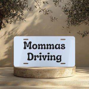 Moeders kentekenplaat, moeder nummerplaat, gepersonaliseerde autotag, aangepast autobord, Moederdagcadeau, moeder auto-accessoires, voorplaat