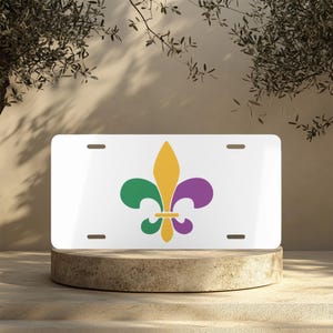 Fleur-de-lis License Plate, New Orleans, Personalized License Plate, New Orleans Louisiana, Mardi Gra Plate, Mardi Gras, New Orleans Saints
