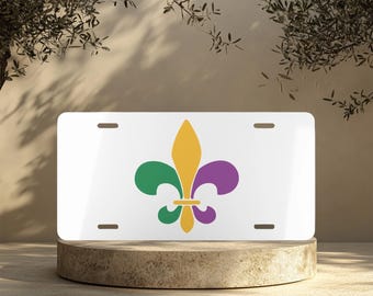 Fleur-de-lis License Plate, New Orleans, Personalized License Plate, New Orleans Louisiana, Mardi Gra Plate, Mardi Gras, New Orleans Saints
