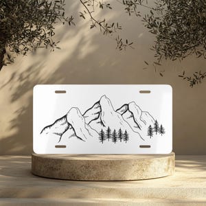 Mountains Scenery Vanity License Plate  | License Plate | Vanity Plate | Nature Vanity Plate | Decoration | Car Accessory | Room Decoration