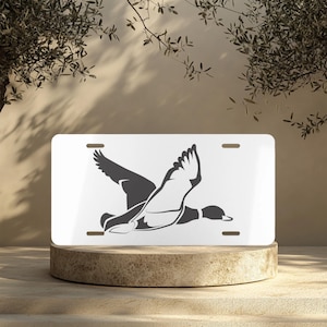 Duck License Plate, Duck Hunter Car Tag, Outdoorsman Gift, Wildlife Lover Auto Plate, Camouflage Vehicle Sign, Hunting Season Decor, Trucks