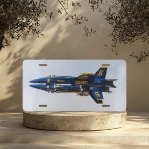 U.S. Navy Blue Angels  Vanity Plate, Florida License Plate, Military Jet Enthusiast Gift, Blue License Plate, Aviation Of America, Planes