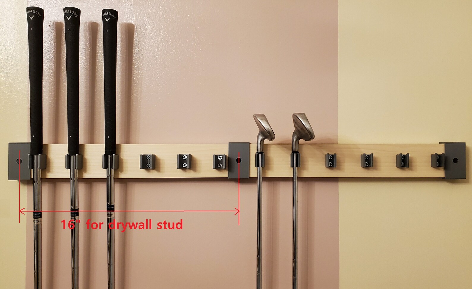 Golf Club Wall Display. Golf Club Rack. Golf Club Wall Holder. Etsy