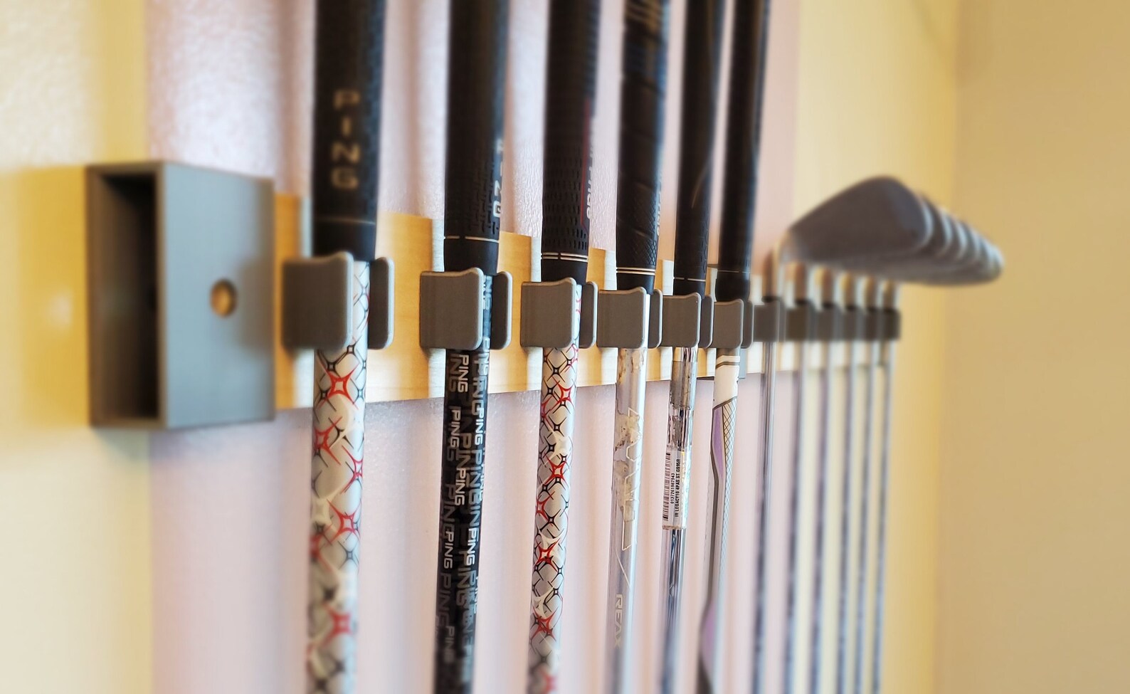 Golf Club Wall Display. Golf Club Rack. Golf Club Wall Holder. Etsy