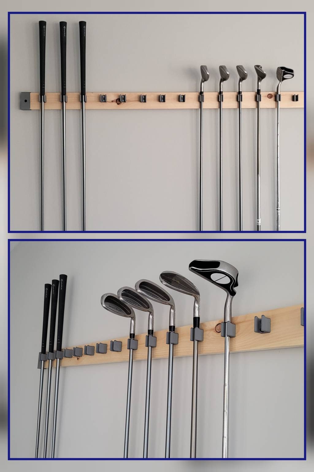 JINTECH3D Golf Club Wall Mount. Golf Club Wall Display. Golf Club