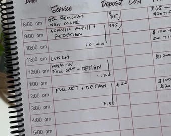 Beauty Entrepreneur Pink Notebook Agenda 2025 Gifts for Hair Stylist, Lash, Nails Techs. New Beauty Student Appointment & Money Tracker.