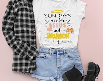 Les dimanches sont pour Jésus et le brunch - T-shirt souple unisexe