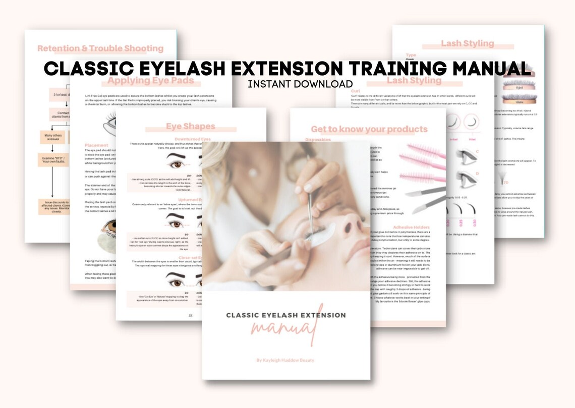 EYELASH EXTENSION TRAINING Manual Lash Extensions Client Etsy