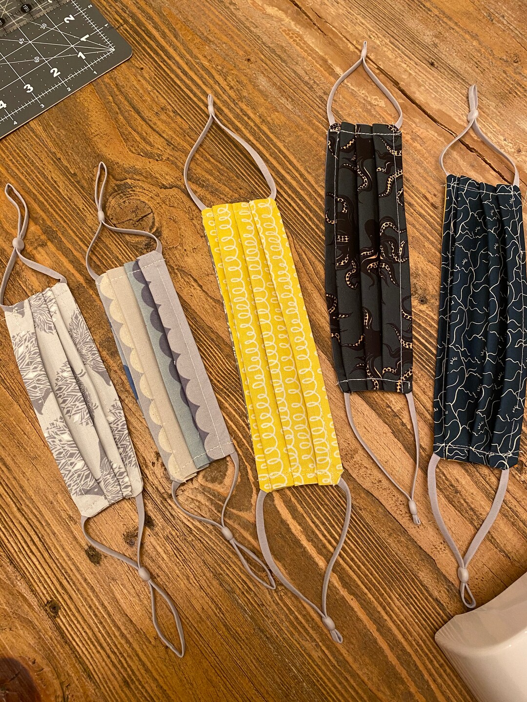 Reversible Fabric Face Masks Etsy