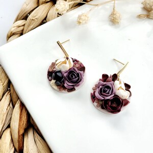 Floral earring collection/ Polymer clay earrings/ Handmade earrings/ Gifts for her/ Unique earrings/ Winter earrings