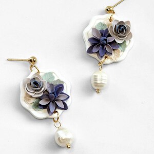 Floral earring collection/ Polymer clay earrings/ Handmade earrings/ Gifts for her/ Unique earrings/ Winter earrings