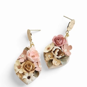 Floral earring collection/ Polymer clay earrings/ Handmade earrings/ Gifts for her/ Unique earrings/ Autumn earrings