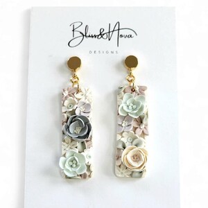 Floral earring collection/ Polymer clay earrings/ Handmade earrings/ Gifts for her/ Unique earrings/ winter earrings