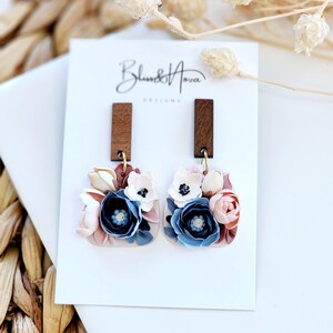 Floral earring collection/ Polymer clay earrings/ Handmade earrings/ Gifts for her/ Unique earrings/ Holiday gifts