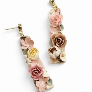 Floral earring collection/ Polymer clay earrings/ Handmade earrings/ Gifts for her/ Unique earrings/ Autumn earrings
