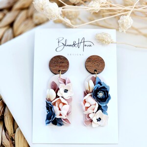 Floral earring collection/ Polymer clay earrings/ Handmade earrings/ Gifts for her/ Unique earrings