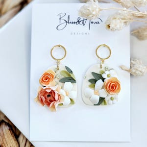 Floral earring collection/ Polymer clay earrings/ Handmade earrings/ Gifts for her/ Unique earrings/ Holiday gifts/ SpringEarrings