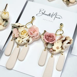 Floral earring collection/ Polymer clay earrings/ Handmade earrings/ Gifts for her/ Unique earrings/ Autumn earrings