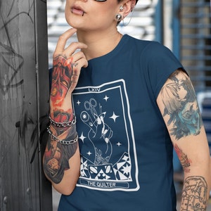 The Quilter Tarot Tee - Unisex Jersey Short Sleeve Tee - Quilting Tee - Sewing and Quilting Trendy Shirt, Quilter Shirt