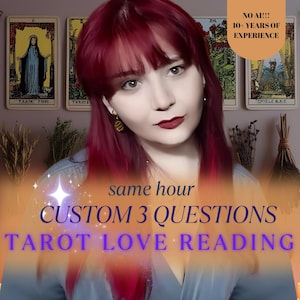 Lectura de tarot con 3 preguntas personalizadas a la misma hora, pregunta de sí o no, lectura de cartas del tarot, lectura del mismo día, lectura del amor, carrera, lectura psíquica