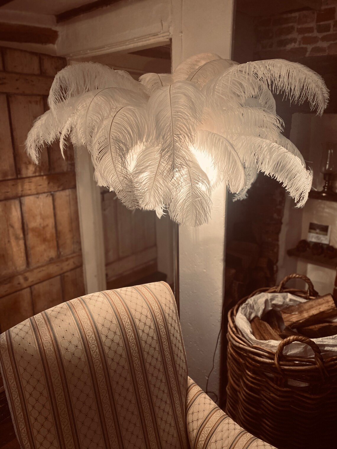 Feather Floor Lamp Etsy
