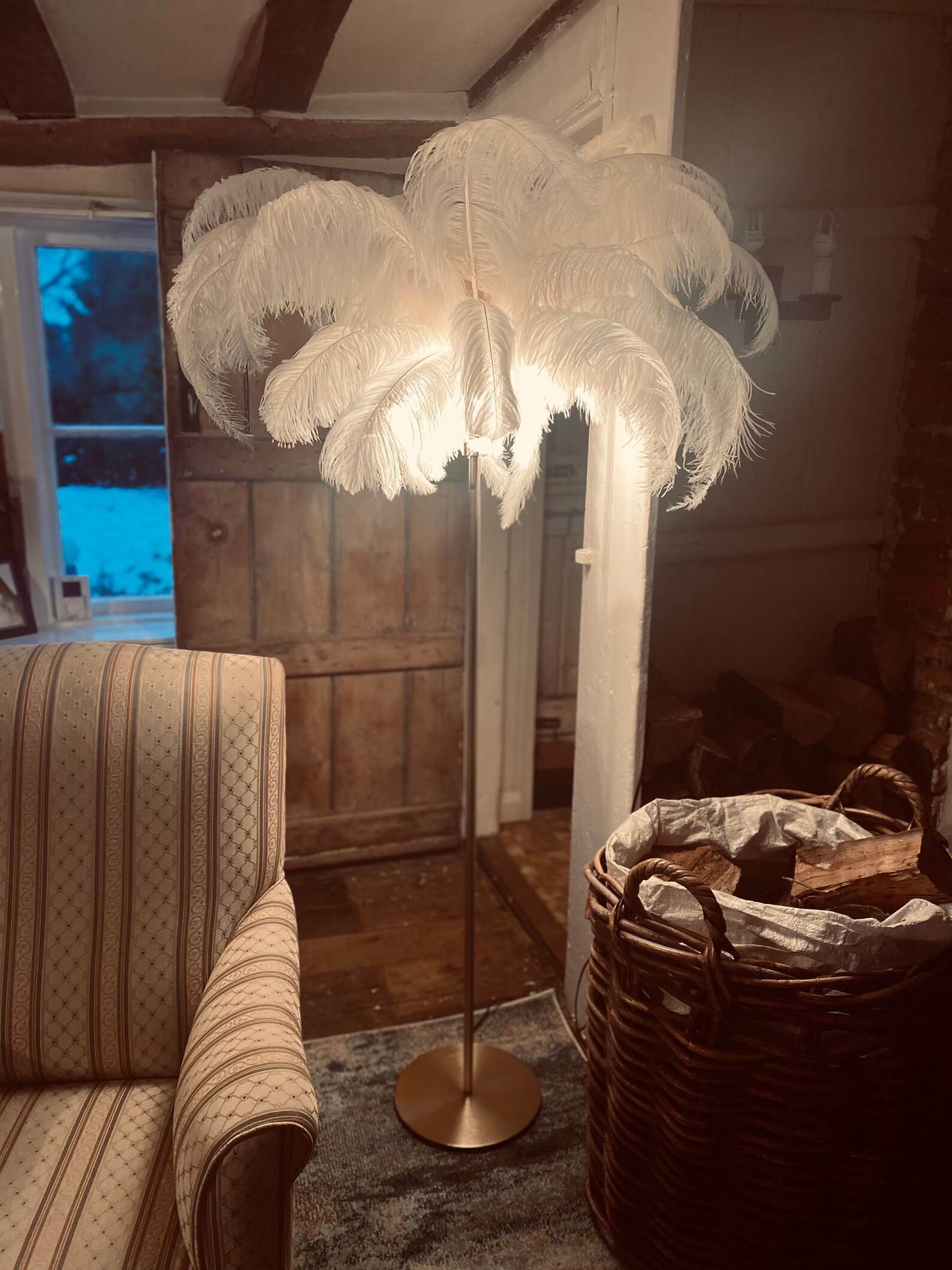 Feather Floor Lamp Etsy