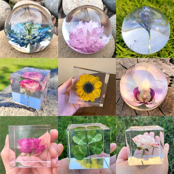 Resin Flower Lamp Etsy