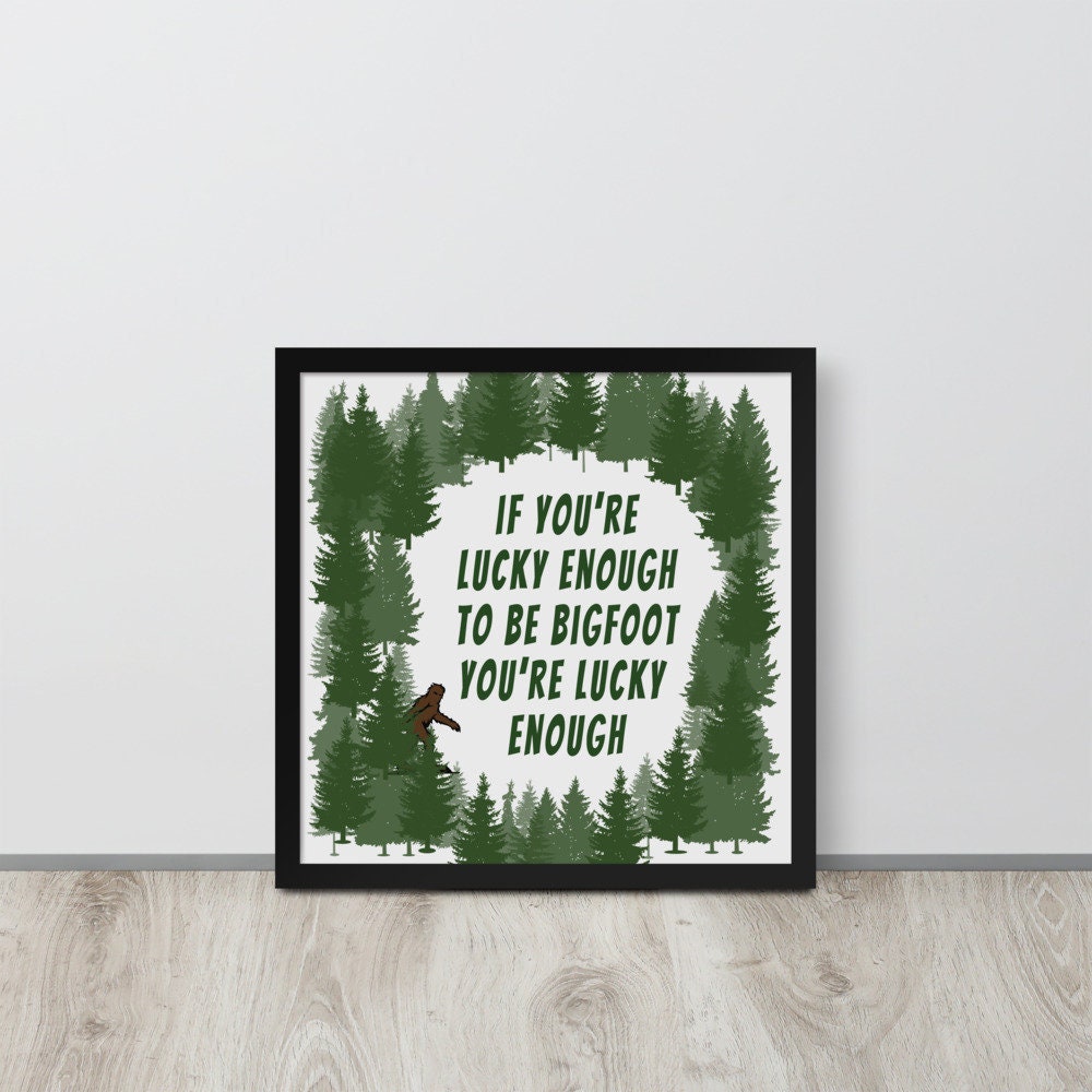 Postcards Paper If You're Lucky Enough to be Bigfoot postcard ...