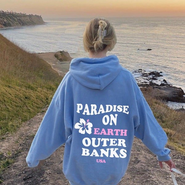 Aesthetic Outer Banks Hoodie, Outer Banks T Shirt, Trendy Beach Hoodie, Outer Banks Merch Gift for Her, OBX Hoodie Pogue Life