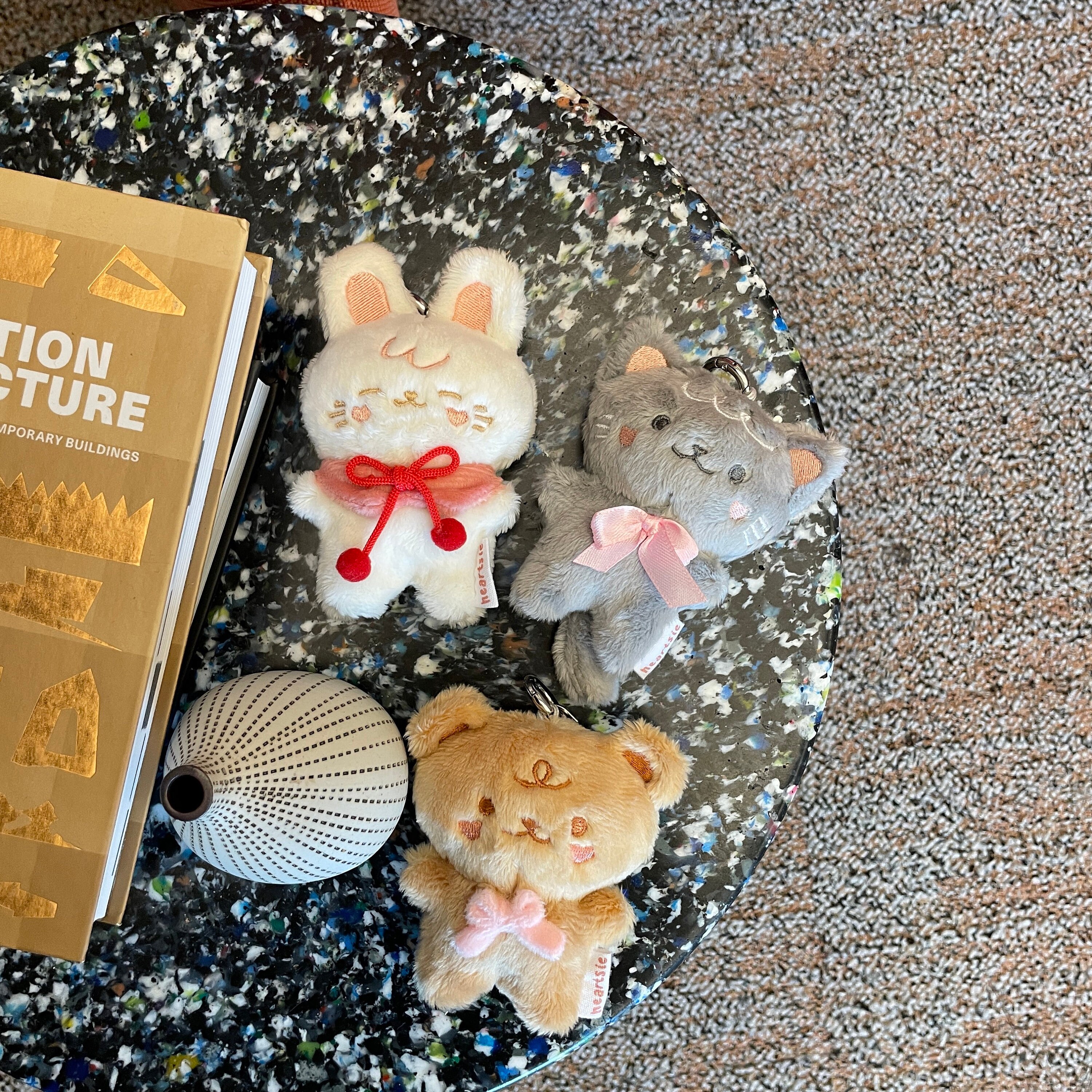 Choco Bear Plush Keychain | Kawaii Bear Keychain, Plush Keyring