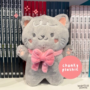 Pepper Chonky Cat Plush | kawaii cat plush, plush toy, cat plushie, cat charm, stuffed animal