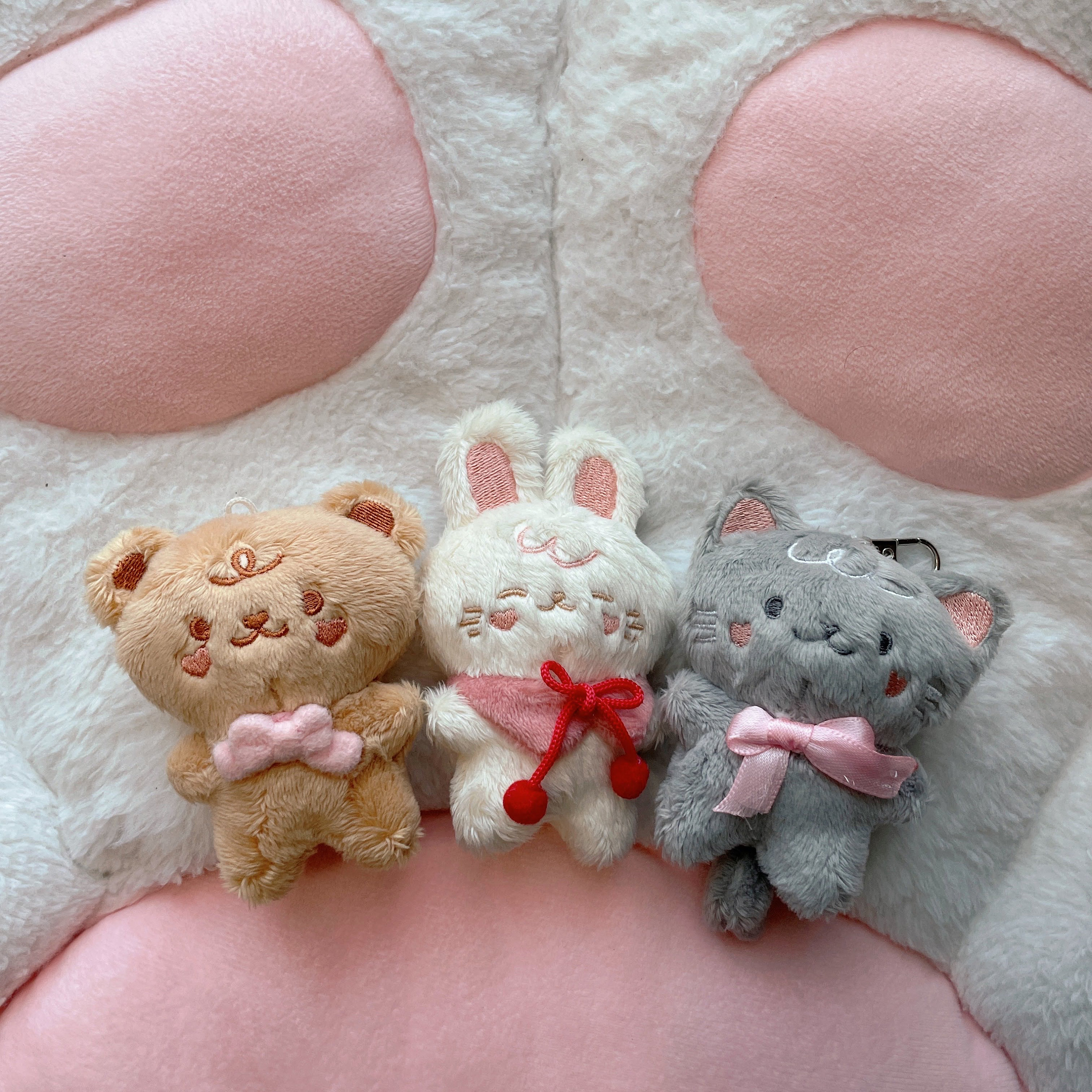 Choco Bear Plush Keychain | Kawaii Bear Keychain, Plush Keyring