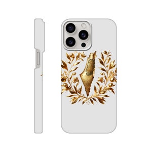 Golden Palestine Map & Olive Branches Slim case