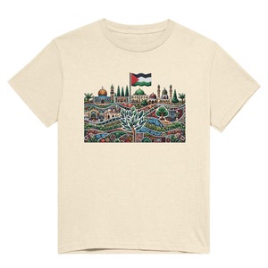 T-shirt unisexe à col rond Mosaic of Palestine