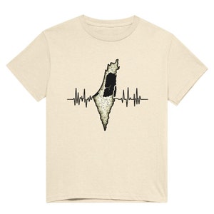 Heartbeat of Palestine - Carte ECG T-shirt unisexe à col rond