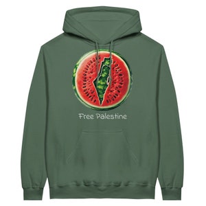 Wassermelone Samen Palästina Karte Unisex Pullover Hoodie
