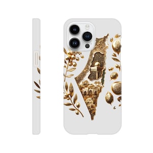 Goldene Palästina Karte iPhone Slim Hülle