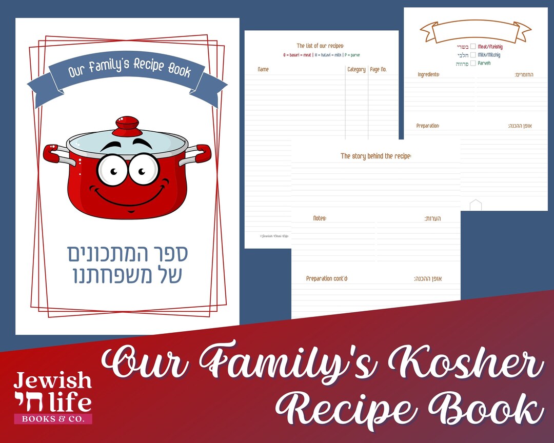 Printable and Personalizable Kosher Cook Book for Your Best - Etsy