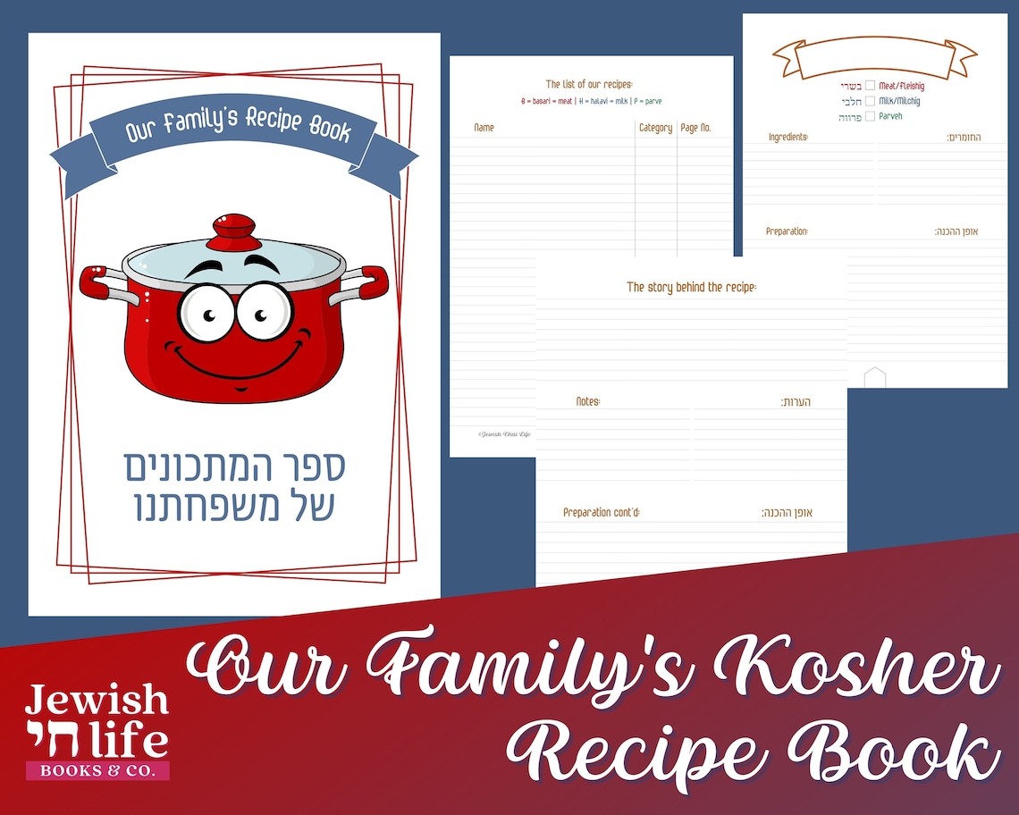 Printable and Personalizable Kosher Cook Book for Your Best - Etsy
