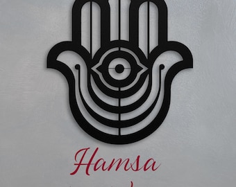 Geometric Hamsa Metal Wall Art – Jewish Home Decor, Housewarming Gift