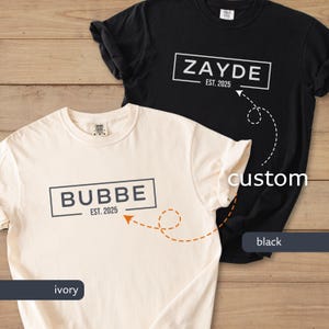 Custom Jewish Grandparents Matching Tee Zayde Bubbe Comfort Colors® T-shirt Jewish Grandma Grandpa Gift First Grandkid Reveal Grandchild Tee