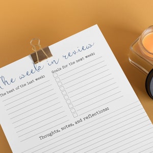 Printable Shabbat to Shabbat Daily Planner and Gratitude (hakarat Hatov ...