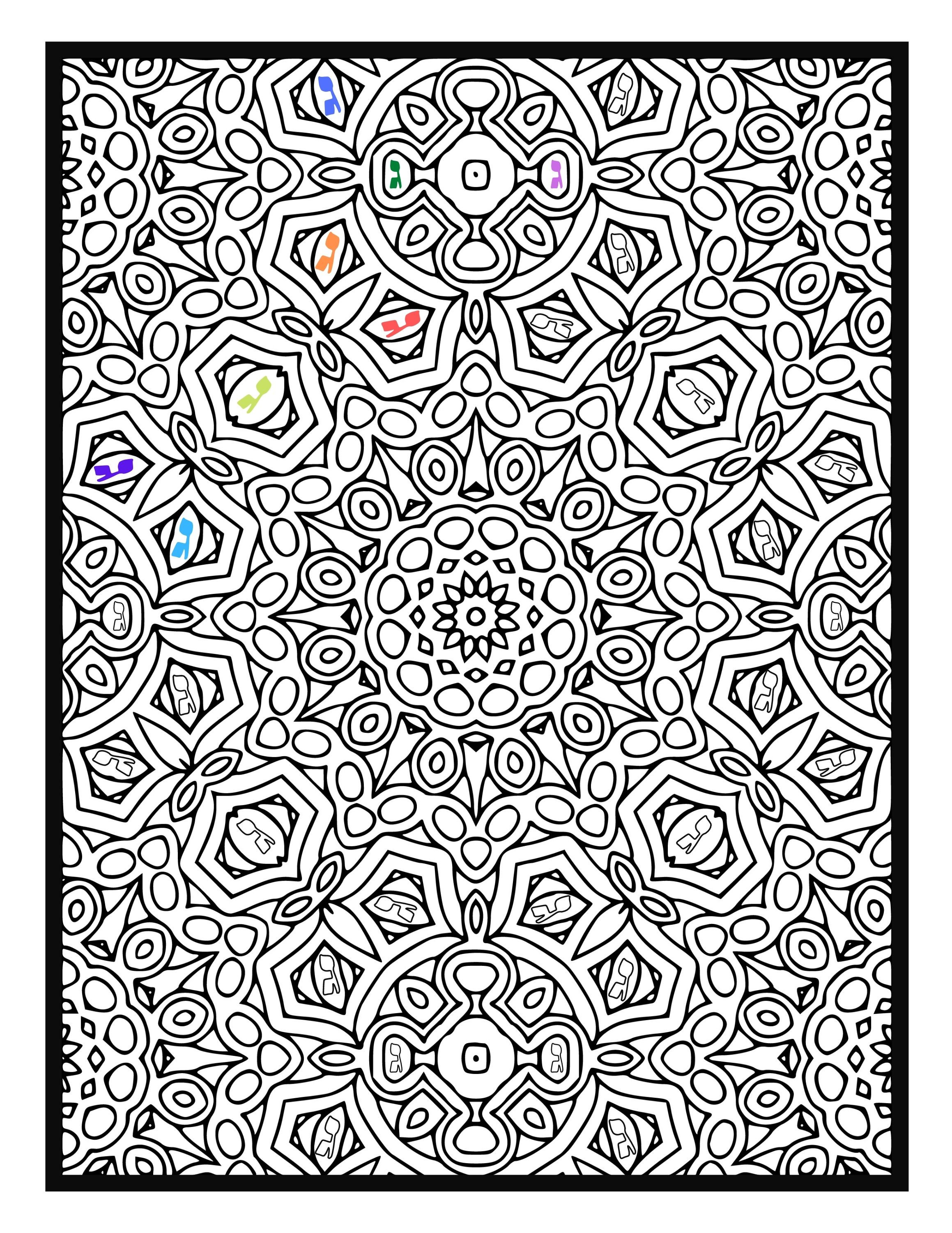 Hebrew Alphabet Coloring Pages for Adults & Teenagers Instant Download