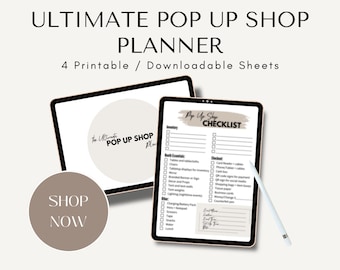 The Ultimate Pop Up Shop Planner, Workbook, Craft Fair, Market Printable