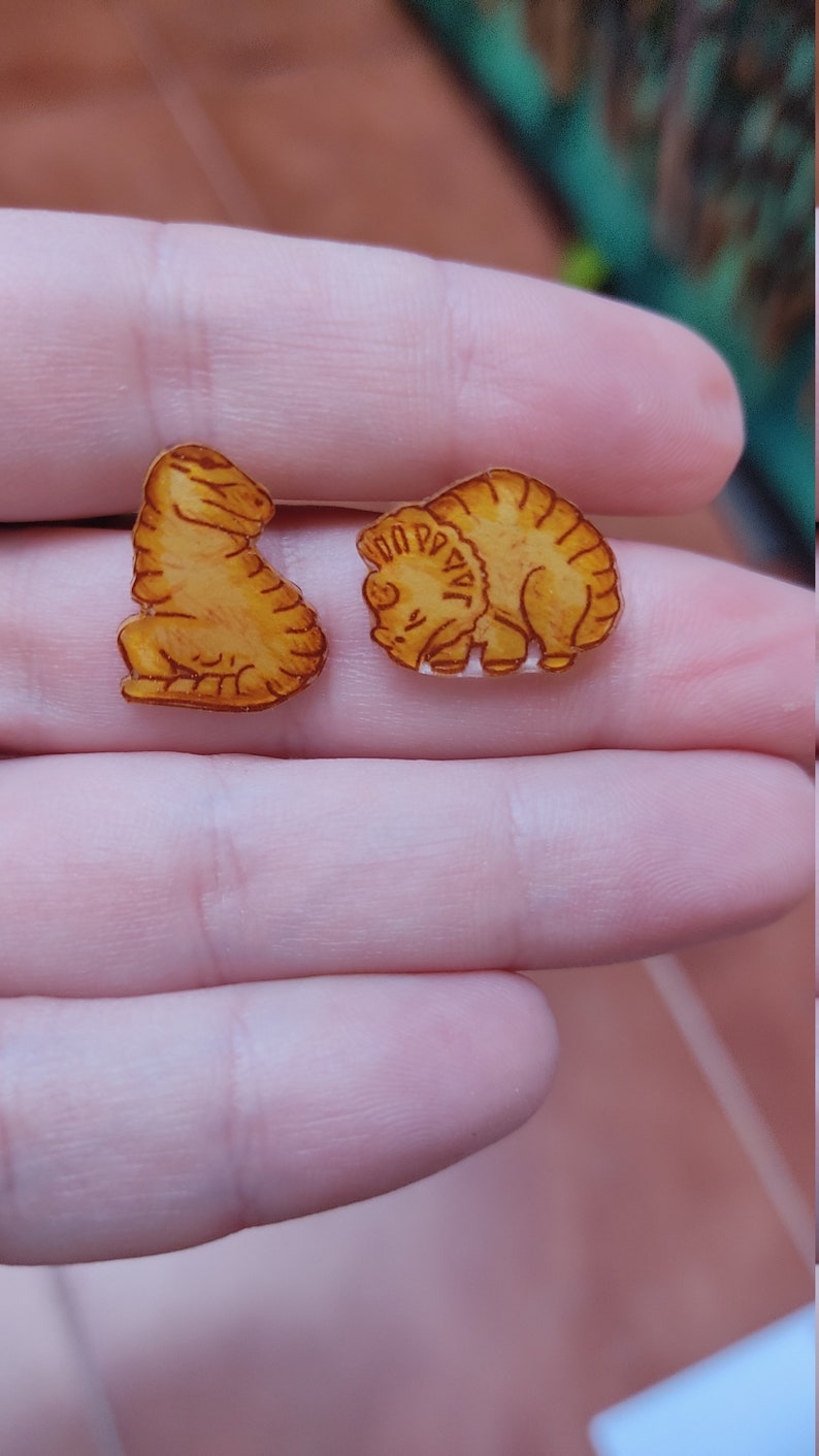 Pendientes galleta Dinosaurus imagen 1