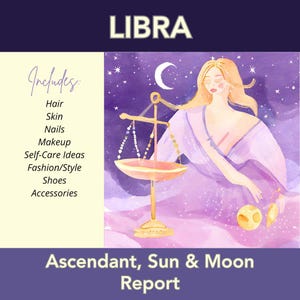 Waage personalisiertes Astrologie Geschenk, Geburtshoroskop mit Sonne, Mond, Aszendenten Einblicke, Berufsvorhersage, Liebesleitung, Selbstfindung