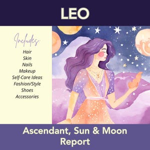 Leo Astrologie Geschenkpaket, personalisierte Geburtshorographie, Karriere- & Liebesvorhersage, Sonne, Mond, Aszendentenanalytik, einzigartiges Geburtshoroskop Geschenk