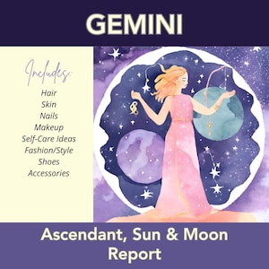 Astrologiecadeau Tweelingen, geboortehoroscooprapport, gepersonaliseerde loopbaanbegeleiding, liefdesvoorspelling, analyse zon, maan en ascendant, dierenrieminzichten