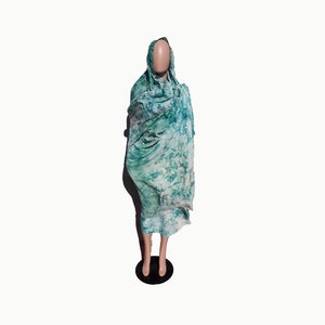 Tuareg Frauen Kleid, Sahraoui Frauen Melhfa, Naturfarbe Tribal Kleidung, Ethno Kleid, afrikanische Kleidung