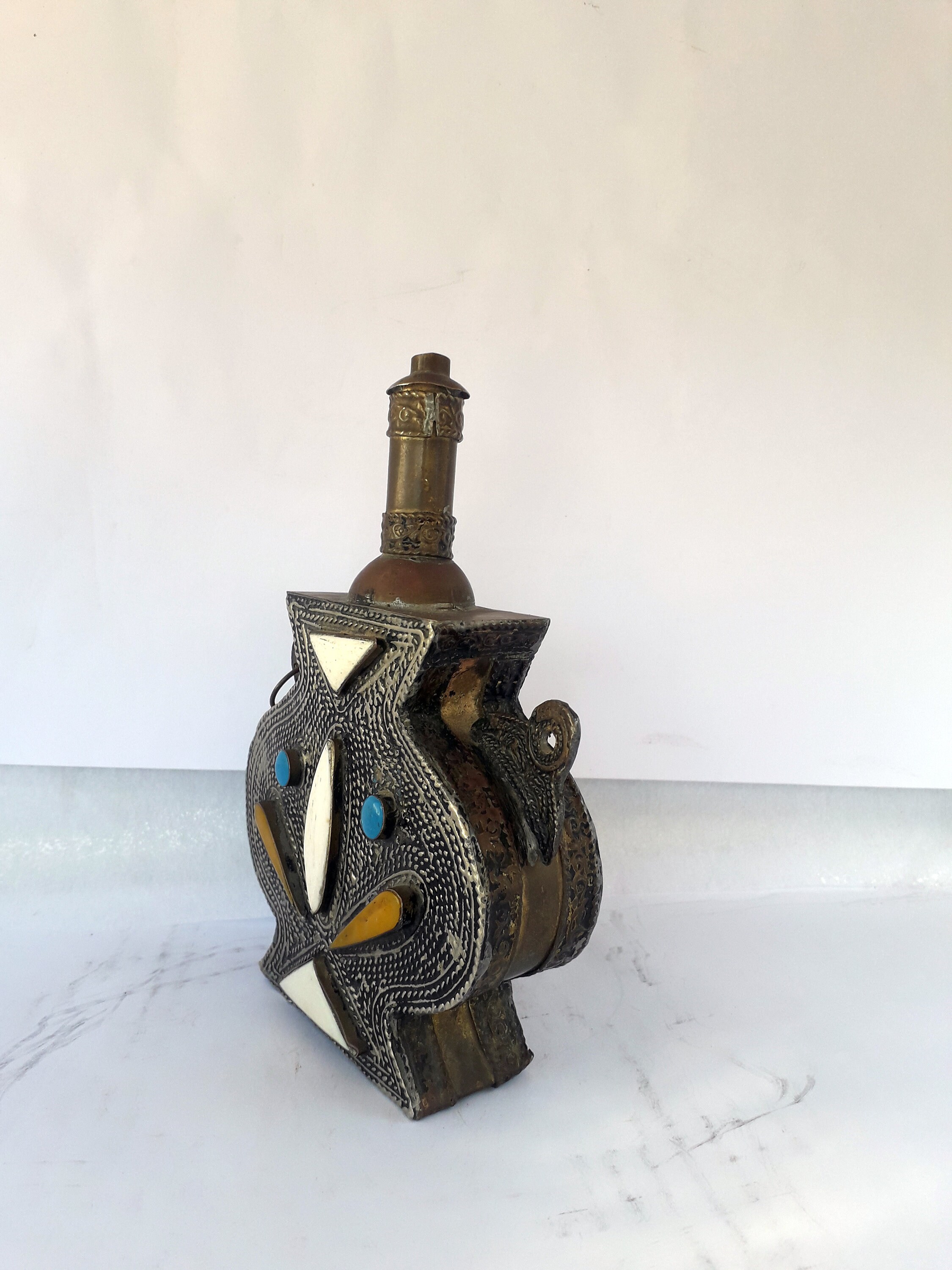 Vintage Moroccan Berber Gun Powder Flask, Decorative Flask - Etsy